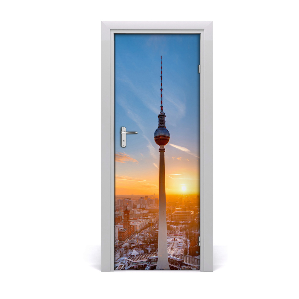 Tapet autocolant pentru uși Panorama turnului TV