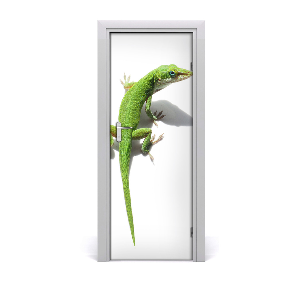 Autocolant pentru uși Șopârlă verde