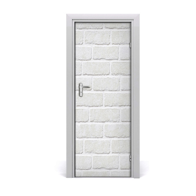 Autocolant uşă Perete alb de cărămidă