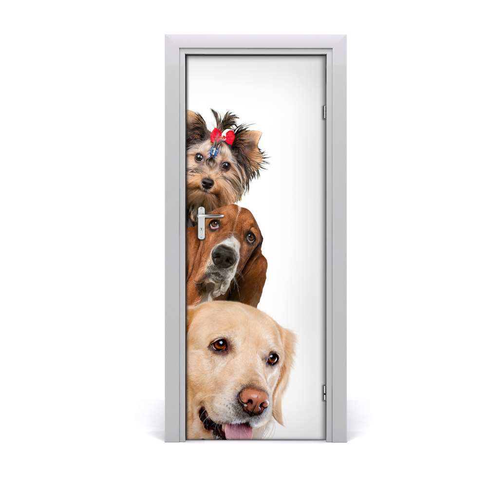 Autocolant de uși Câini
