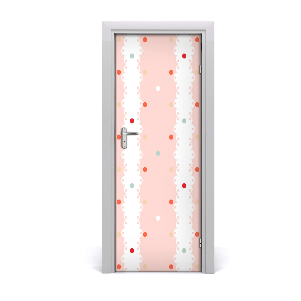 Autocolant uşă Fundal colorat cu puncte pastelate