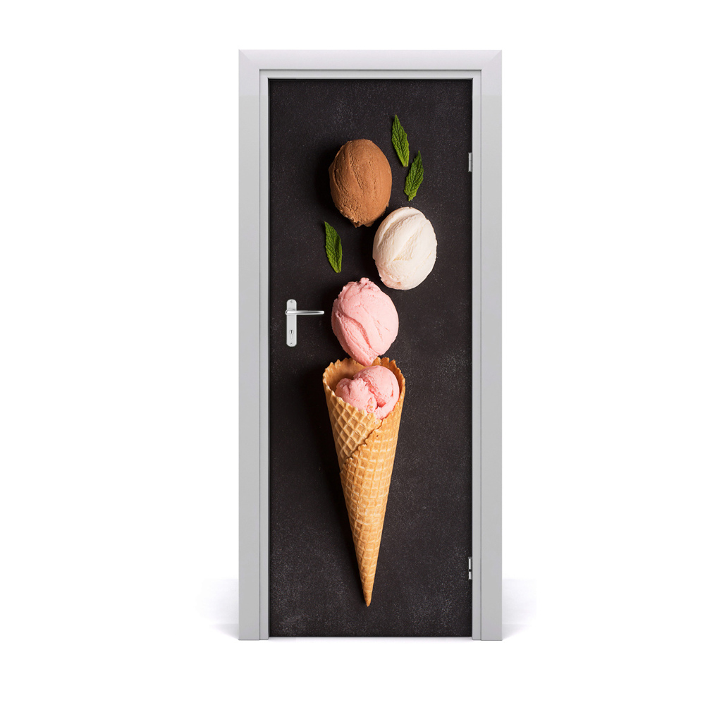 Autocolant de uși Înghețată gustoasă