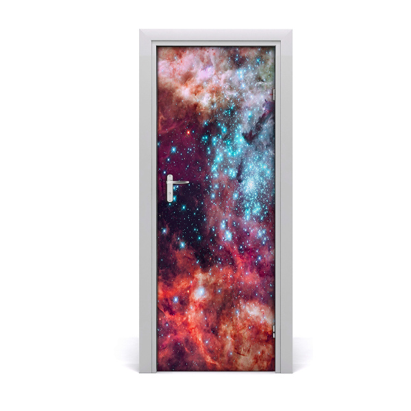 Autocolant de uși Galaxie curcubeu