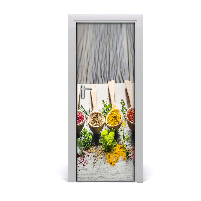 Autocolant de uși Condimente colorate