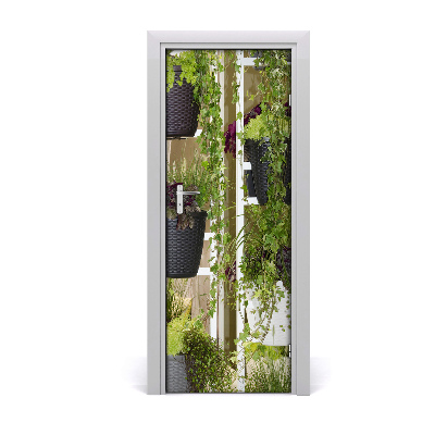 Autocolant de uși Floral