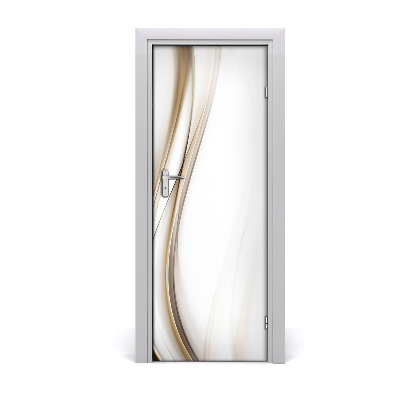 Autocolant de uşă Val bej