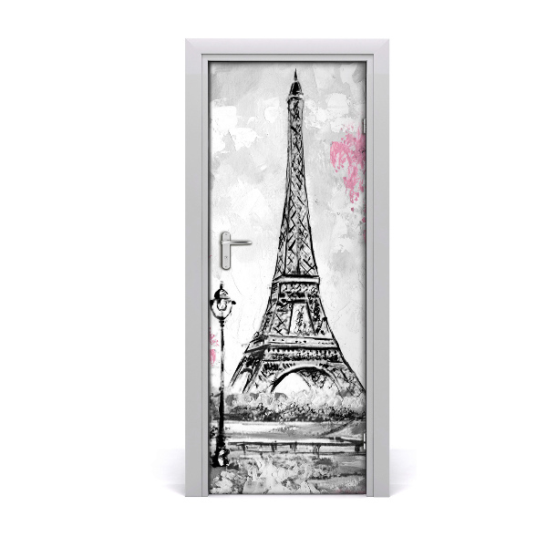 Autocolant de uşă Desen Turnul Eiffel