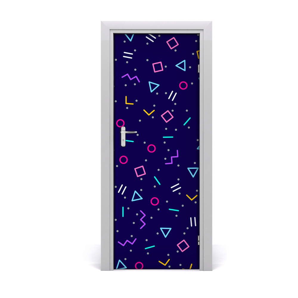 Autocolant uşă Fundal geometric bleumarin