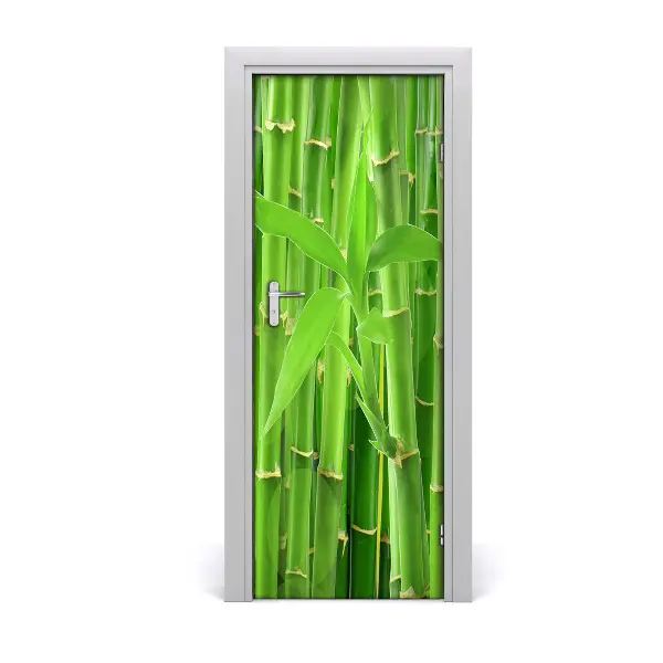 Autocolant uşă Bambus verde