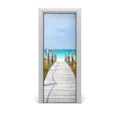 Autocolant de uși Calea spre plajă