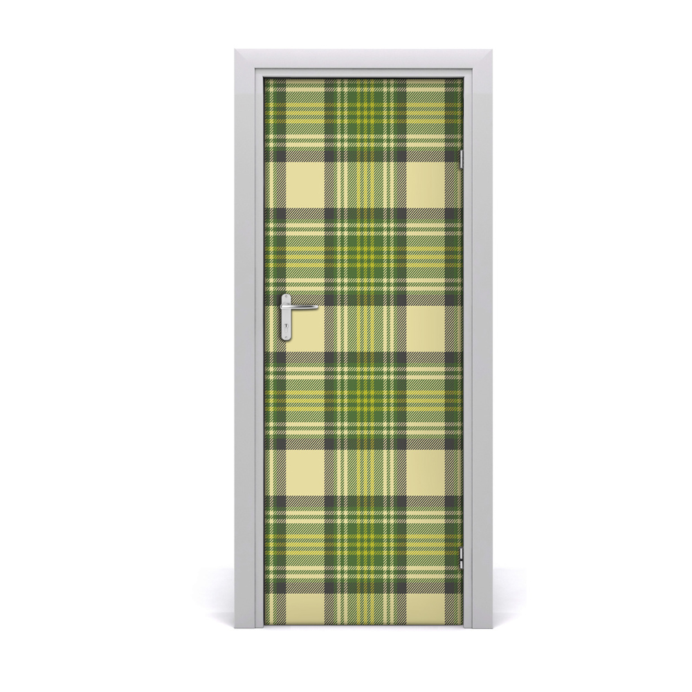 Tapet autocolant pentru uși Fundal verde cu zăbrele