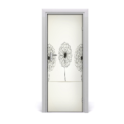 Tapet autocolant pentru uși Păpădii