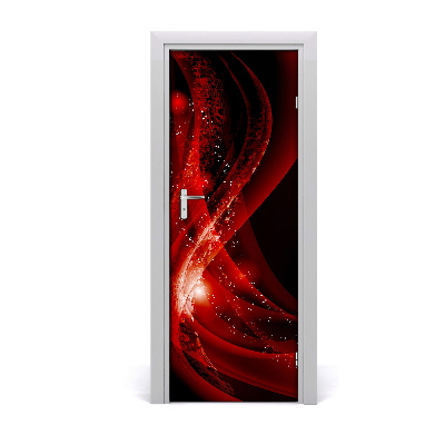 Autocolant de uși Val roșu