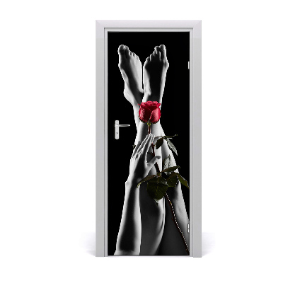 Autocolant pentru uși Picioarele și mâinile femeilor