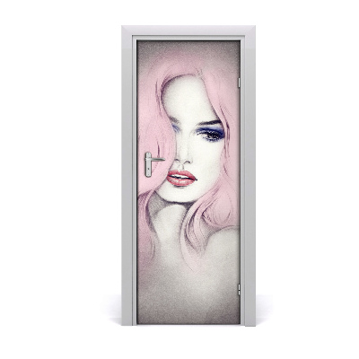 Autocolant de uși Abstracție femeie