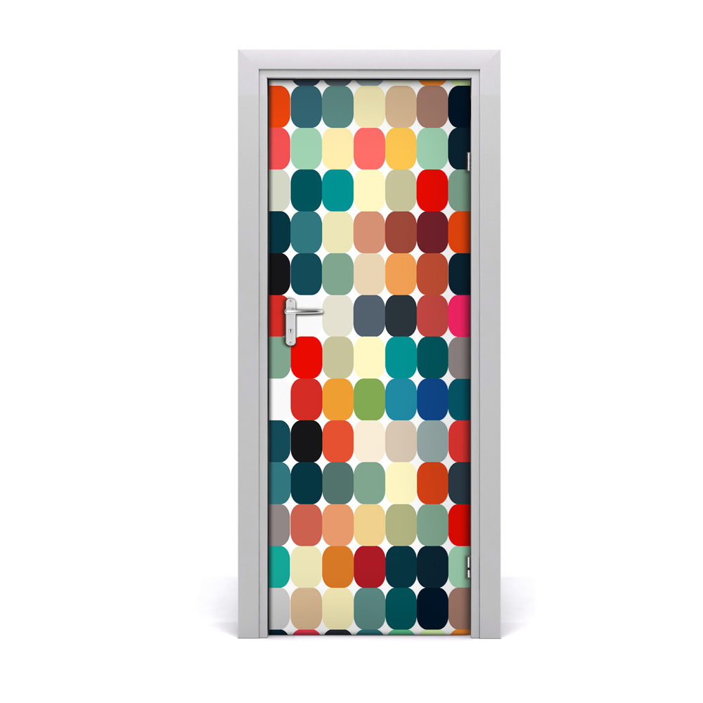 Autocolant de uși Fundal retro geometric