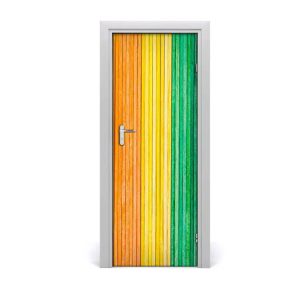 Autocolant de uși Dungi verticale colorate