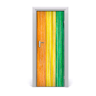 Autocolant de uși Dungi verticale colorate