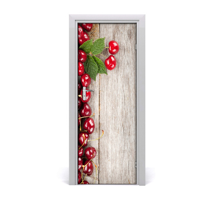 Autocolant de uși Cireșe pe masă