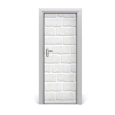 Tapet autocolant pentru uși Perete de cărămidă perete alb