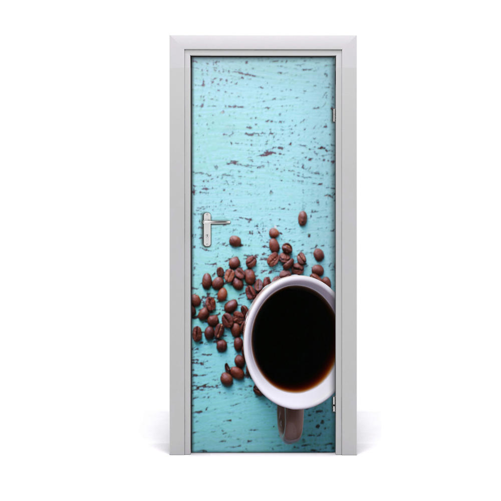 Autocolant uşă Boabe de cafea