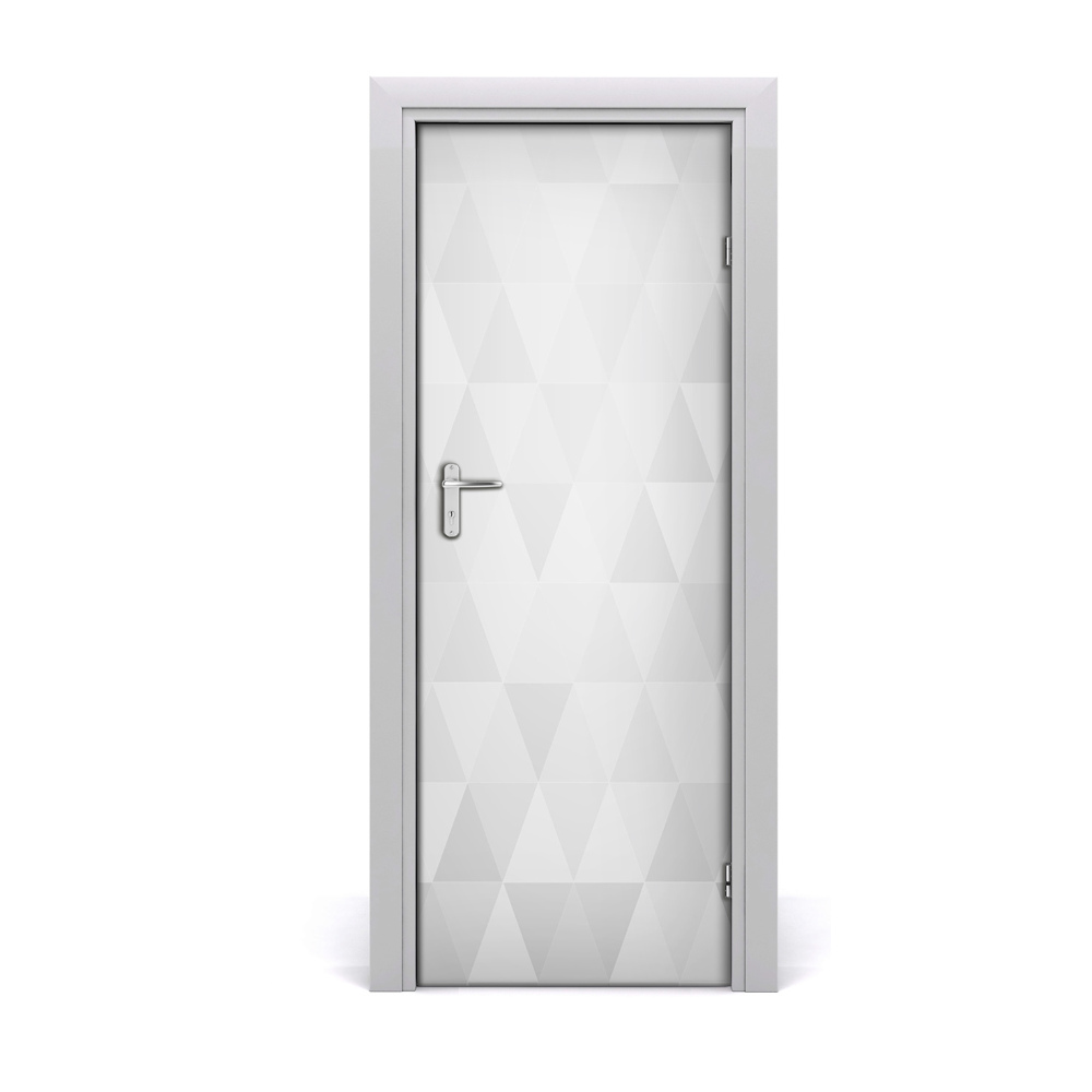 Autocolant uşă Fundal cu triunghiuri gri