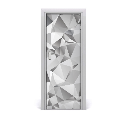 Autocolant uşă Triunghiuri gri