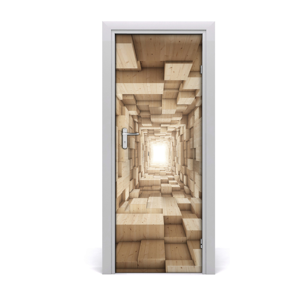 Autocolant de uși 3D abstract