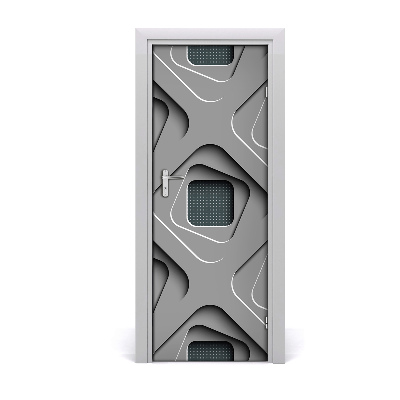 Autocolant uşă Abstracție 3D