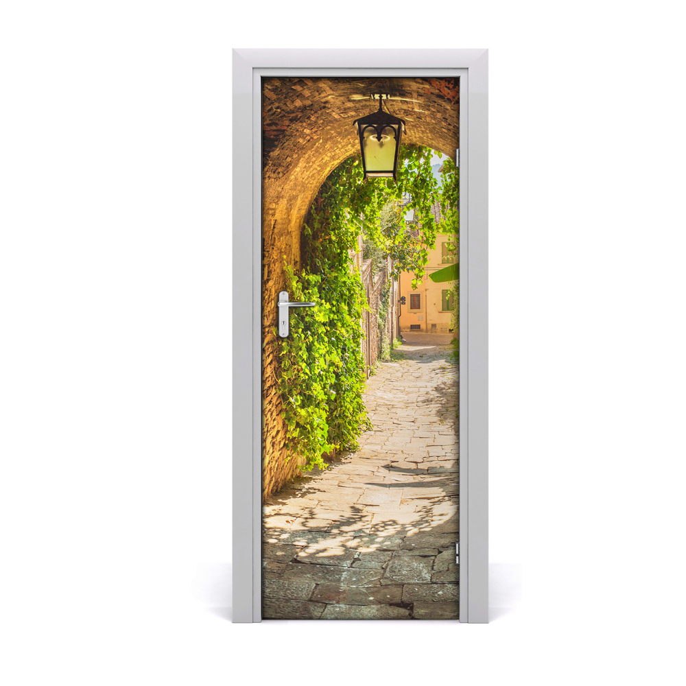 Tapet autocolant pentru uși Lampă cu arc de cărămidă
