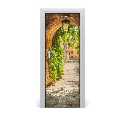 Tapet autocolant pentru uși Lampă cu arc de cărămidă