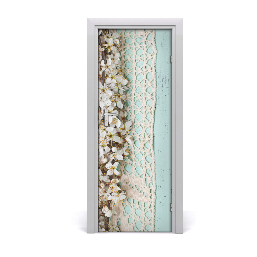 Tapet autocolant pentru uși Flori de cireș