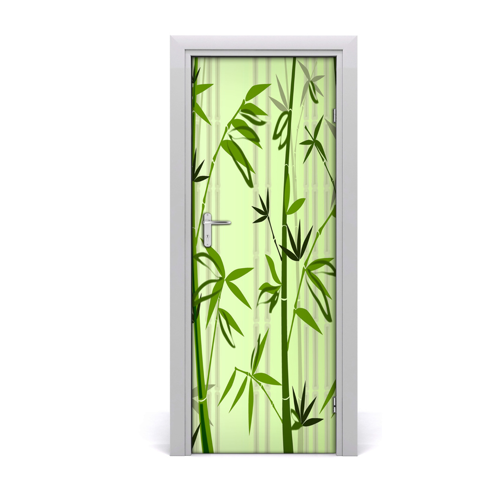 Autocolant de uşă Bambus verde
