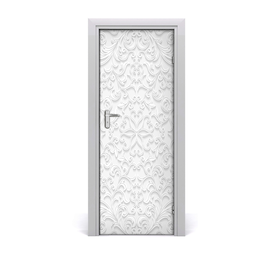 Autocolant de uşă Ornamente gri