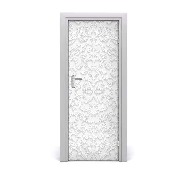 Autocolant de uşă Ornamente gri