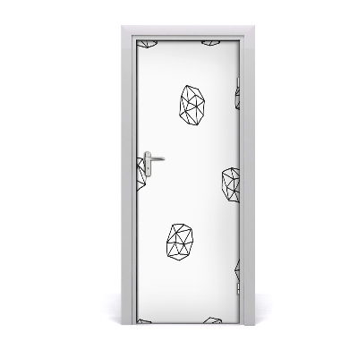 Tapet autocolant pentru uși Model cu forme geometrice