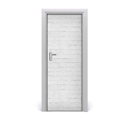 Autocolant uşă Perete de caramida caramida alba