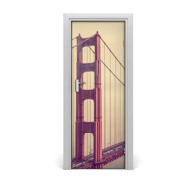 Autocolant uşă Pod în ceața din San Francisco
