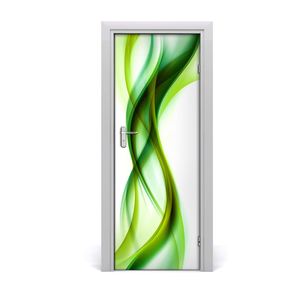 Autocolant de uși Valuri verzi