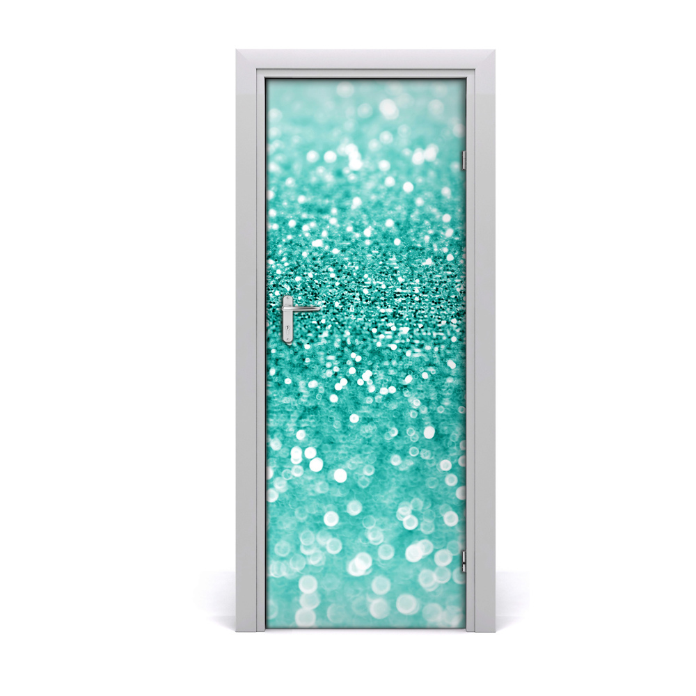 Tapet autocolant pentru uși Strălucire turcoaz