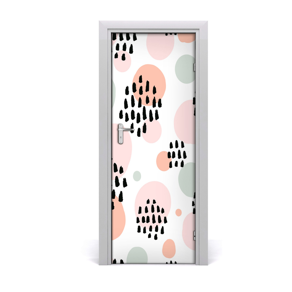 Tapet autocolant pentru uși Fundal abstract cu cercuri colorate