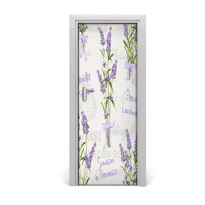 Autocolant uşă Buchet de lavandă