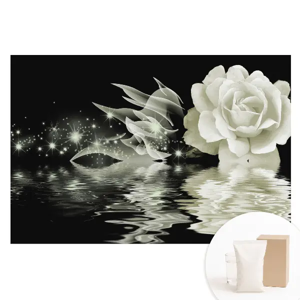 Tapet fotomural nețesut Trandafir magic cu efect luminos
