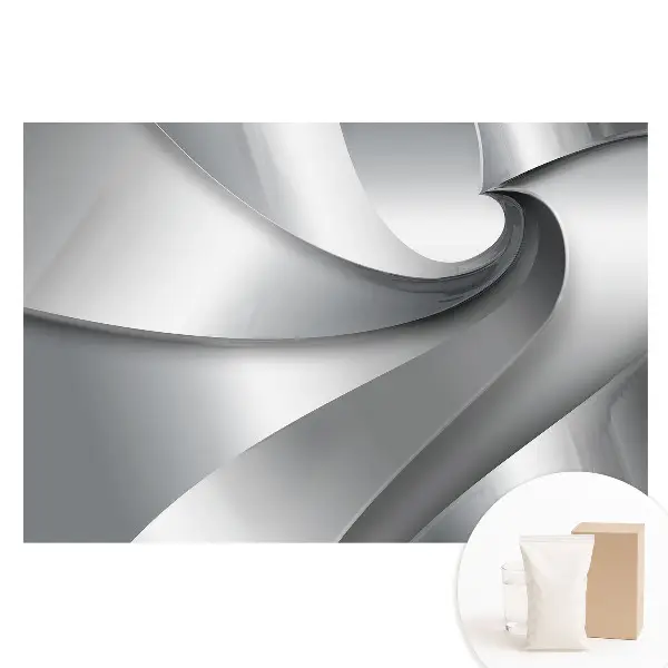 Tapet nețesut cu model de spirale moderne dinamice în nuanțe de gri