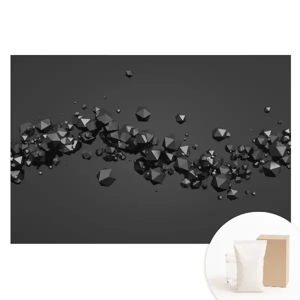 Tapet fotomural pe material nețesut cu model de poliedre geometrice moderne