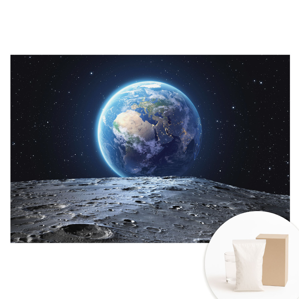 Tapet nețesut cu imprimeu Vedere înstelată de pe Lună
