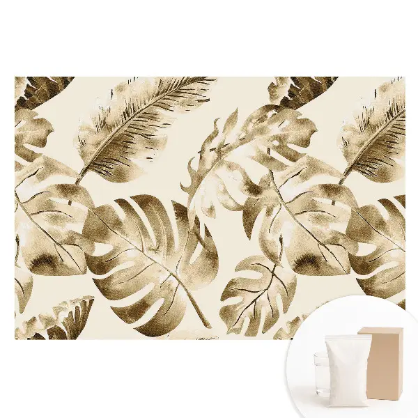 Fototapet cu model clasic de frunze tropicale