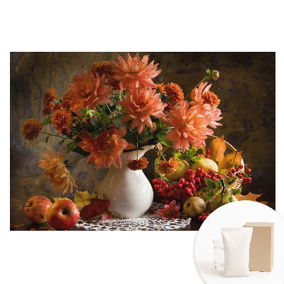 Fototapet din material nețesut cu imprimeu floral și fructe