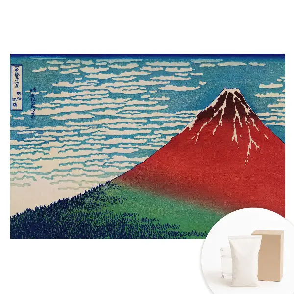 Tapet fotografic din material nețesut cu peisaj montan și nori în stil japonez