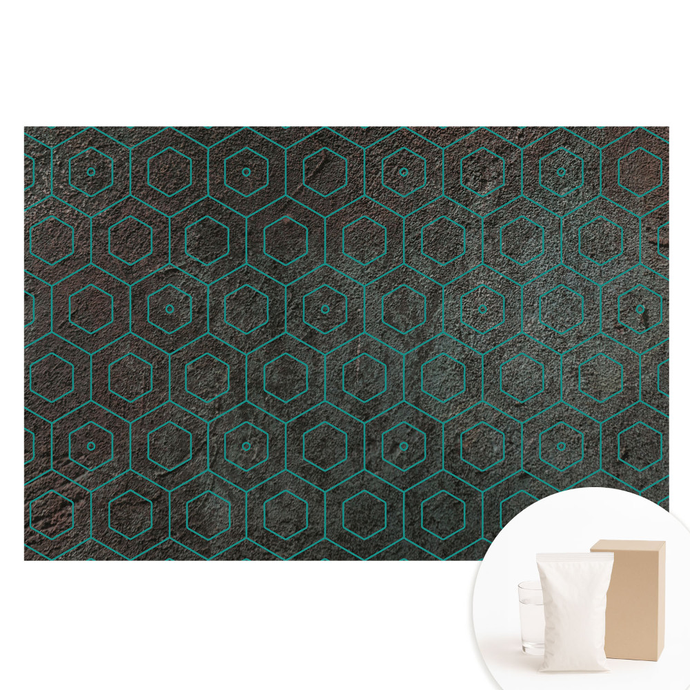 Tapet foto din material nețesut cu model geometric hexagonal modern